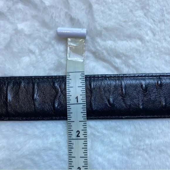 Black Leather Belt Size 50 - Picture 8 of 9